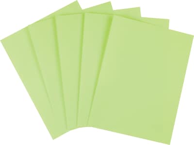 Staples Brights Multipurpose Colored Paper, 20 lbs., 8.5 x 11, Green, 500/Ream (25206)