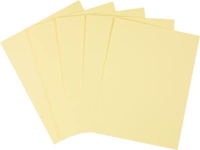 Staples® 110 lb. Cardstock Paper, 8.5 x 11, Canary, 250 Sheets/Pack  (49704)