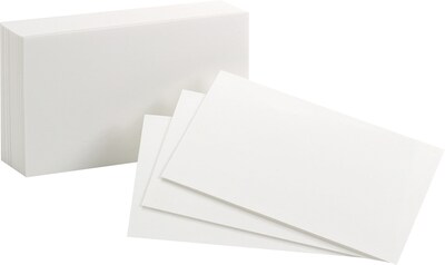 Oxford Index Cards, 3 x 5, White, 100 Cards/Pack (30EE)