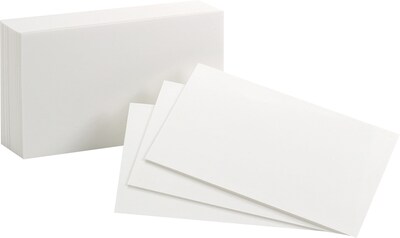 Oxford Index Cards, 5" x 8", White, 100 Cards/Pack (50EE)