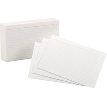 Oxford Lined Index Cards, 5 x 8, White, 100 Cards/Pack (OXF51)