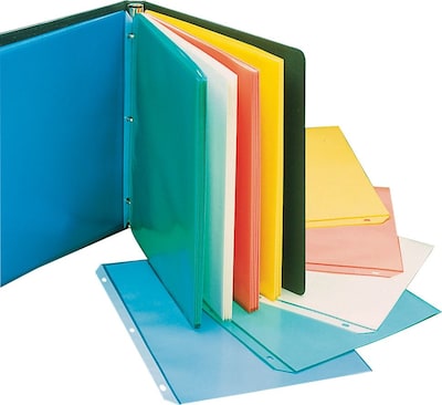 C-Line Colored Heavyweight Sheet Protectors, Assorted, 8-1/2" x 11", 50/Box (62010)