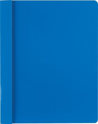 Smead Heavyweight Report Covers with Clear Front, 3-Prong, Letter Size, Blue, 25/Box (87452)