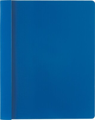 Smead Heavyweight Report Covers with Clear Front, 3-Prong, Letter Size, Dark Blue, 25/Box (87455)