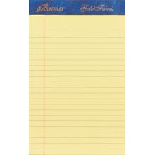 Ampad Gold Fibre, 5 x 8, Canary, Perforated Notepad, Medium Ruled, 4/Pack