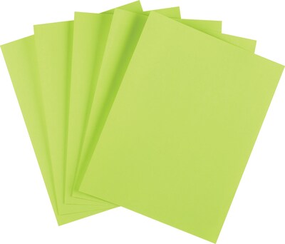 Staples® Brights Multipurpose Paper, 24 lbs., 8.5 x 11, Lime, 500/Ream (20105)