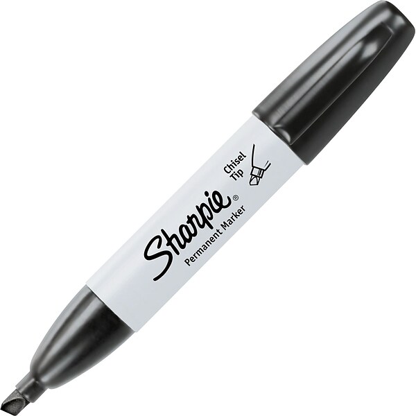 Sharpie Variety Pack Permanent Markers, Assorted Tips, Black, 6