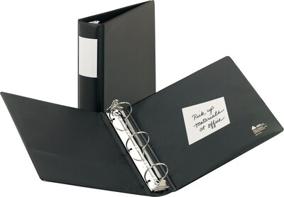 Avery® Heavy-Duty Gap Free™ 2 Round Ring Binder with Label Holder; Non-View, Black, 3-Ring
