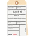 2 Part Carbonless Numbered Inventory Tags: 2,500-2,999, 500/Case