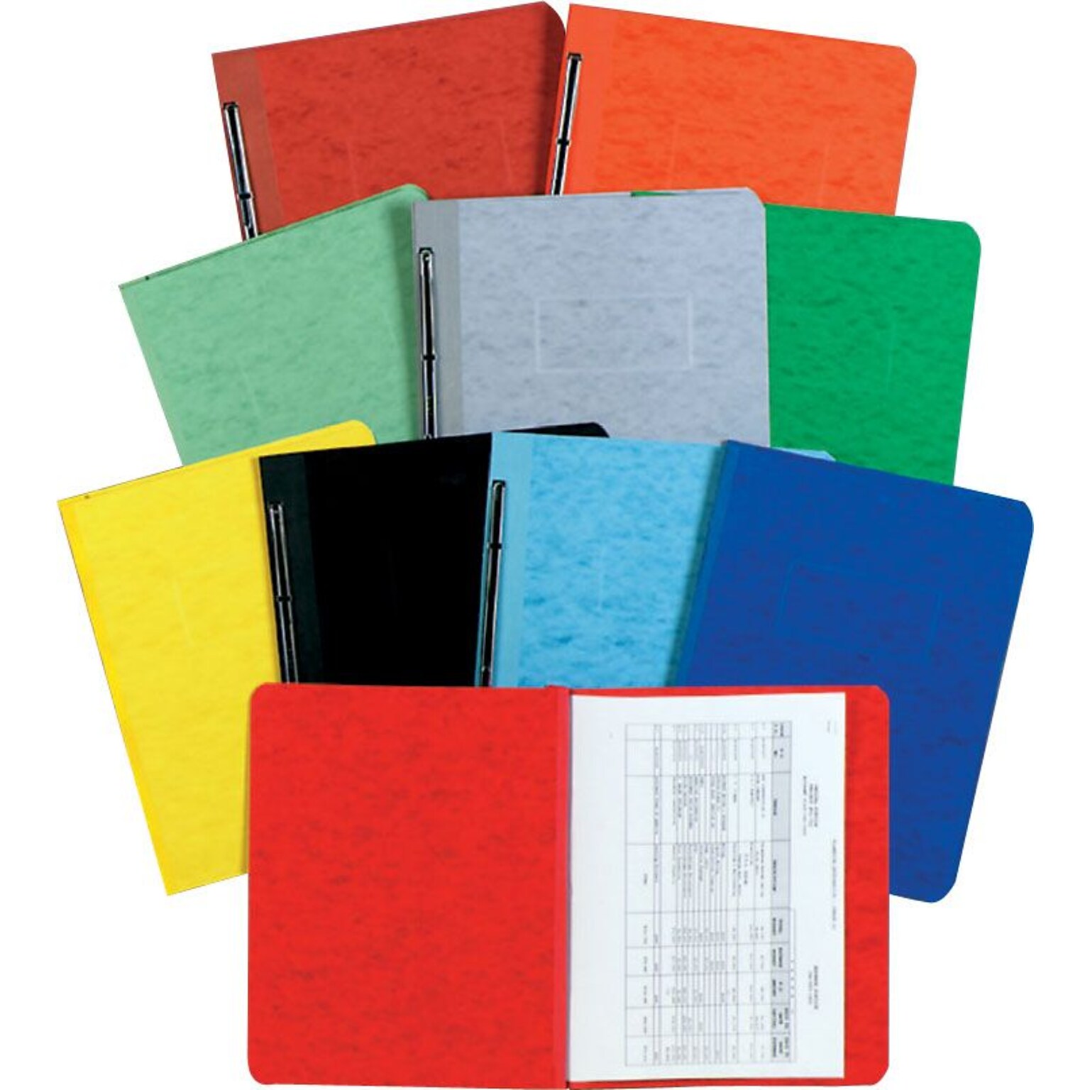 ACCO PRESSTEX® Report Cover Side Bound, Red, 8 1/2 centers, Legal size 8 1/2 x 14