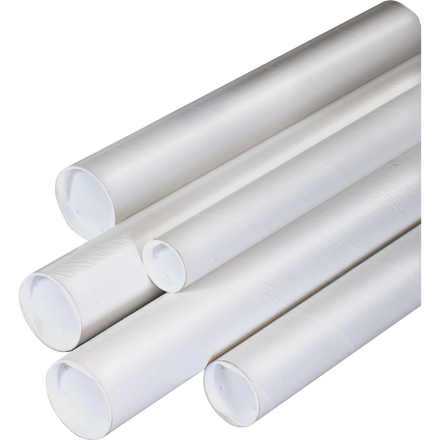 White Mailing Tubes, 3 x 18, 24/Case