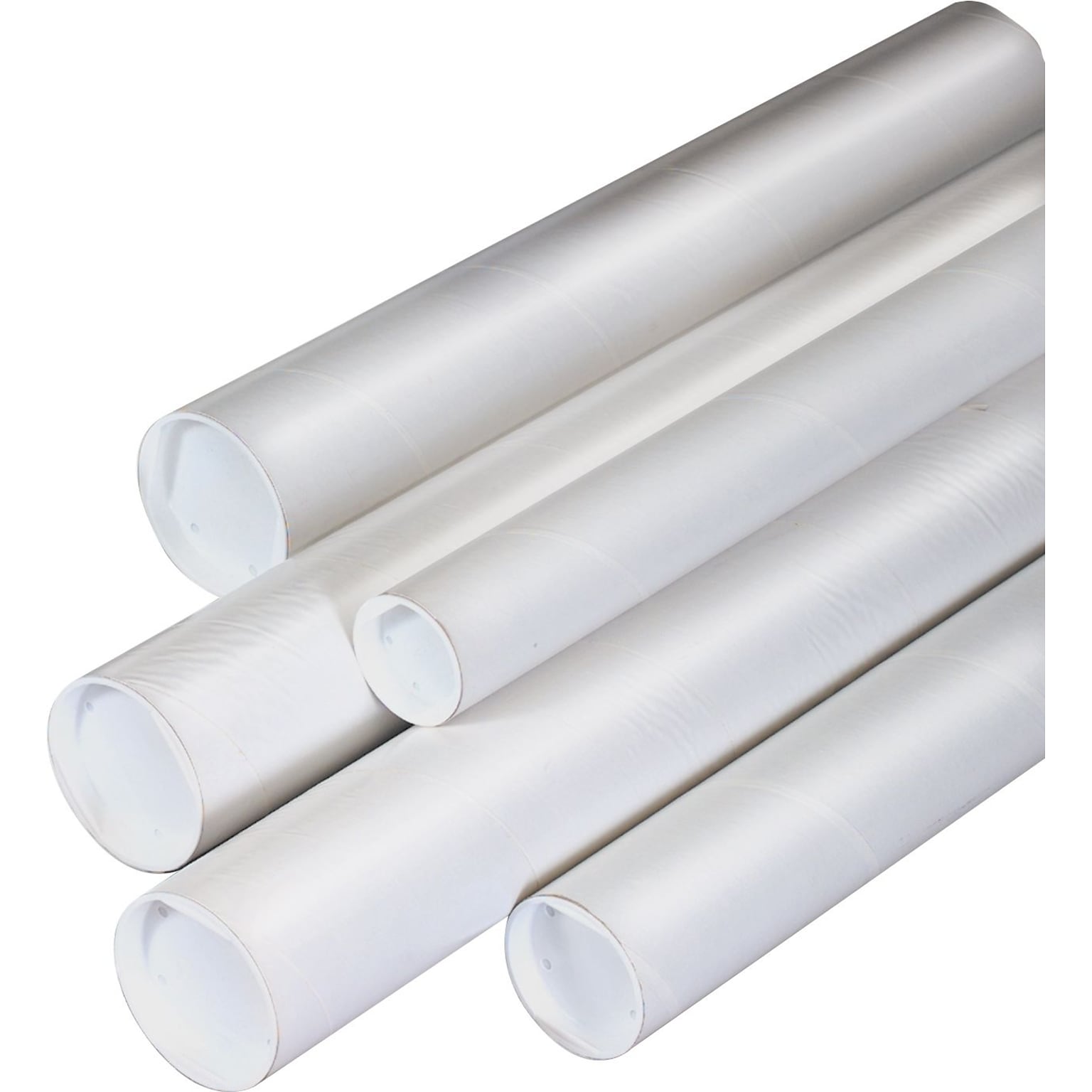 White Mailing Tubes, 3 x 24, 24/Case