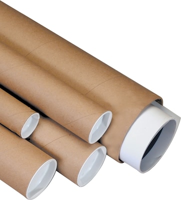 SI Partners Kraft Mailing Tubes, 3 x 18, 24/Case (P3018K)