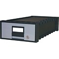 Storex Plastic Archive Storage Check Size Box, Black (61162B02C)