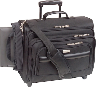 Solo New York 15.6 Polyester Rolling Laptop Bag, Black (B64-4)