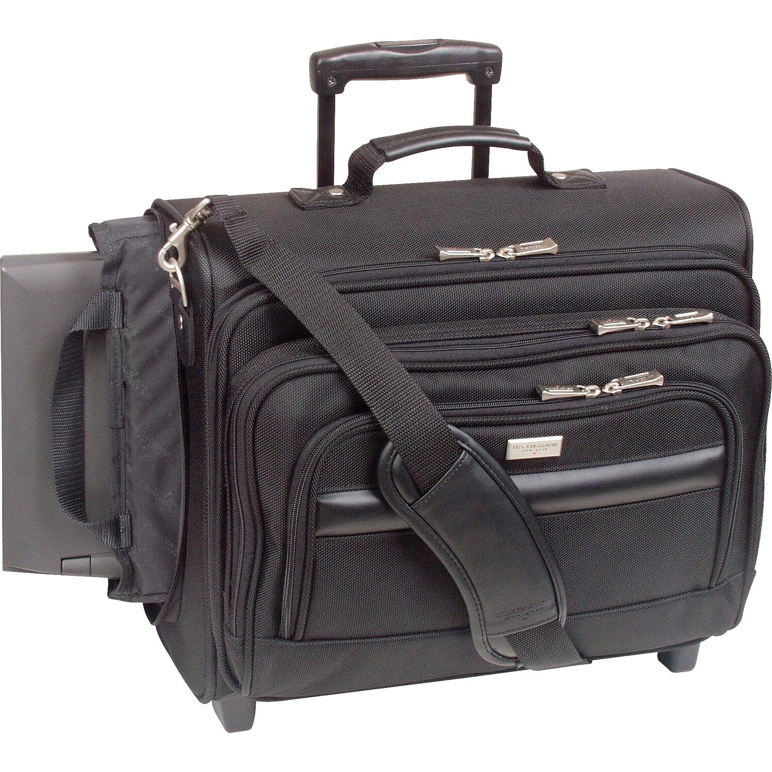 Solo New York 15.6 Polyester Rolling Laptop Bag, Black (B64-4)