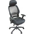 Office Star® SPACE® Seating Executive High-Back Chair with Mesh Seat, Black
