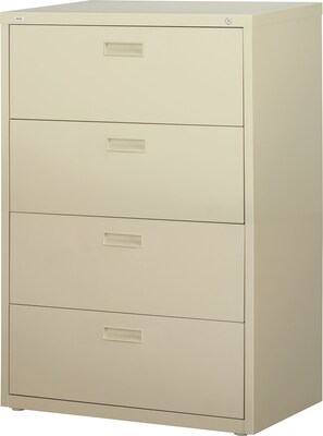 Quill Brand® Lateral File Cabinets; 30" Wide, 4-Drawer, Putty