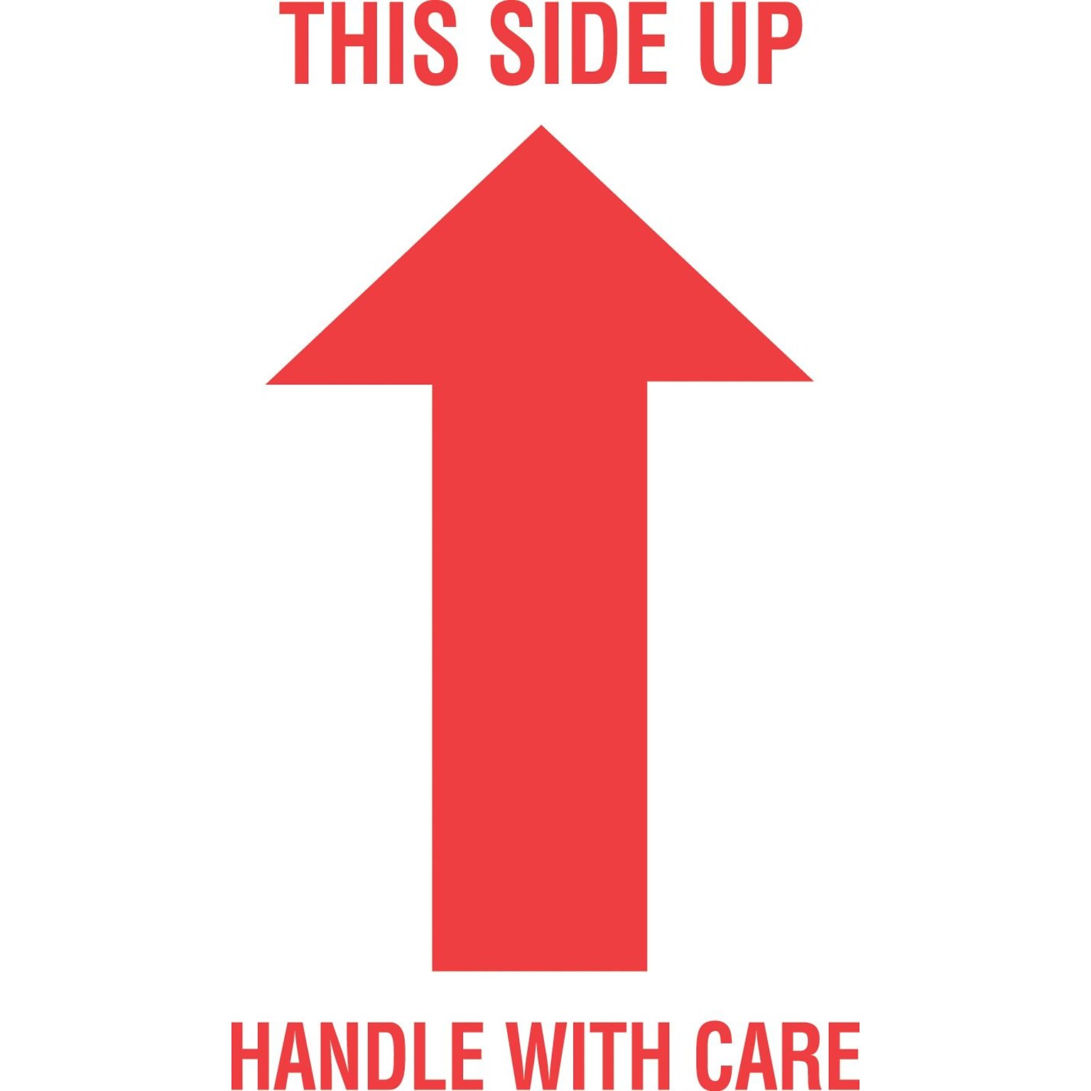 Tape Logic This Side Up/Handle with Care Staples Shipping Label, 3 x 5, 500/Roll