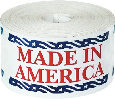 Tape Logic Made in America Staples® Shipping Label, 2-1/2 x 5, 500/Roll