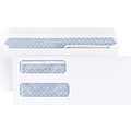 Staples Laser Check Size Double-Window Security-Tint Gummed Envelopes, 1,000/Box (381898/17046)