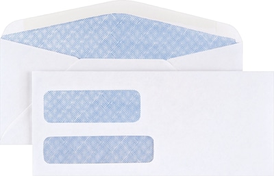 Staples® Standard Invoice Double Window Security-Tint Gummed #9 Envelopes; 500/Box