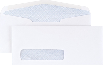 Staples® Gummed Security Tinted #10 Business Envelopes, 4 1/8 x 9 1/2, White Wove, 500/Box (SPL918