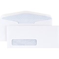 Quill Brand Gummed Security Tinted #10 Window Envelope, 4 1/8 x 9 1/2, White Wove, 500/Box (69667