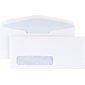 Quill Brand Gummed Security Tinted #10 Window Envelope, 4 1/8" x 9 1/2", White Wove, 500/Box (69667 / 70693)