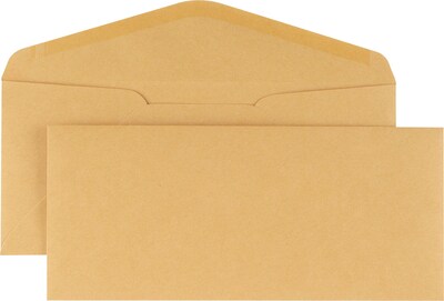 Gummed #10 Envelopes, Brown Kraft, 500/Box