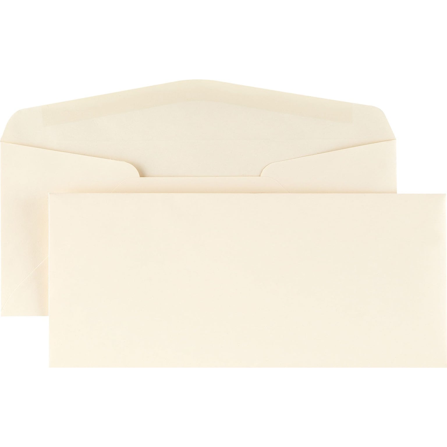 Staples® Premium Diagonal-Seam #10 Gummed Envelopes, 4-1/8 x 9-1/2, Ivory, 500/Box (918211/19420)