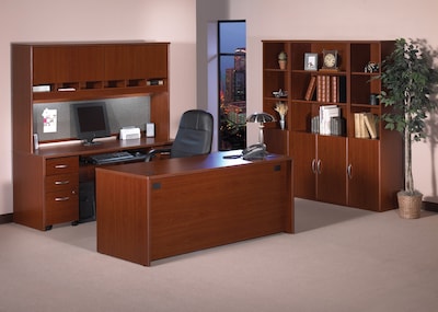 Bush Business Furniture Westfield 72"W Credenza Desk, Mahogany (WC36726)