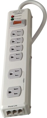 Belkin® SurgeMaster® 6-Outlet Surge Protector, White, 6-ft. Cord, 1045 Joules