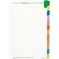 Day-Timer 5 1/2 x 8 1/2 Planner Pages, Address Book with Tabs, Multicolor (D92143B)