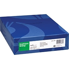 Strathmore Pure 100% Cotton Business Stationery, 97 Brightness, 24-lb., Ultimate White, 8 1/2 x 11