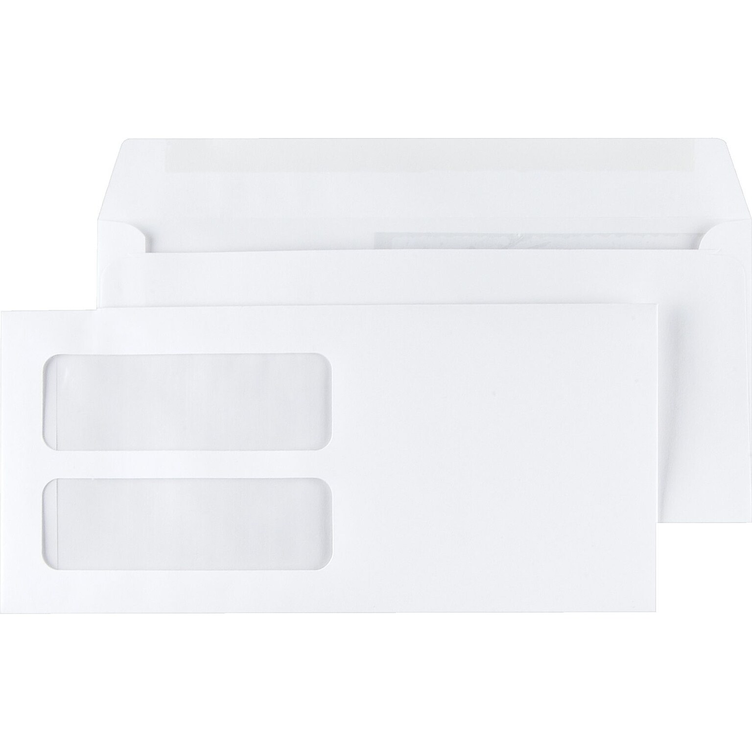 Staples® Gummed Double-Window 4 3/16 x 9 Envelopes for Laser Forms; White 1,000/Box (381911/17045)