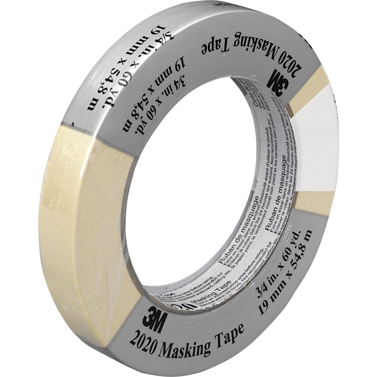 Scotch® Contractor Grade Masking Tape, 0.70 in x 60.1 yd (2020-18A-BK)