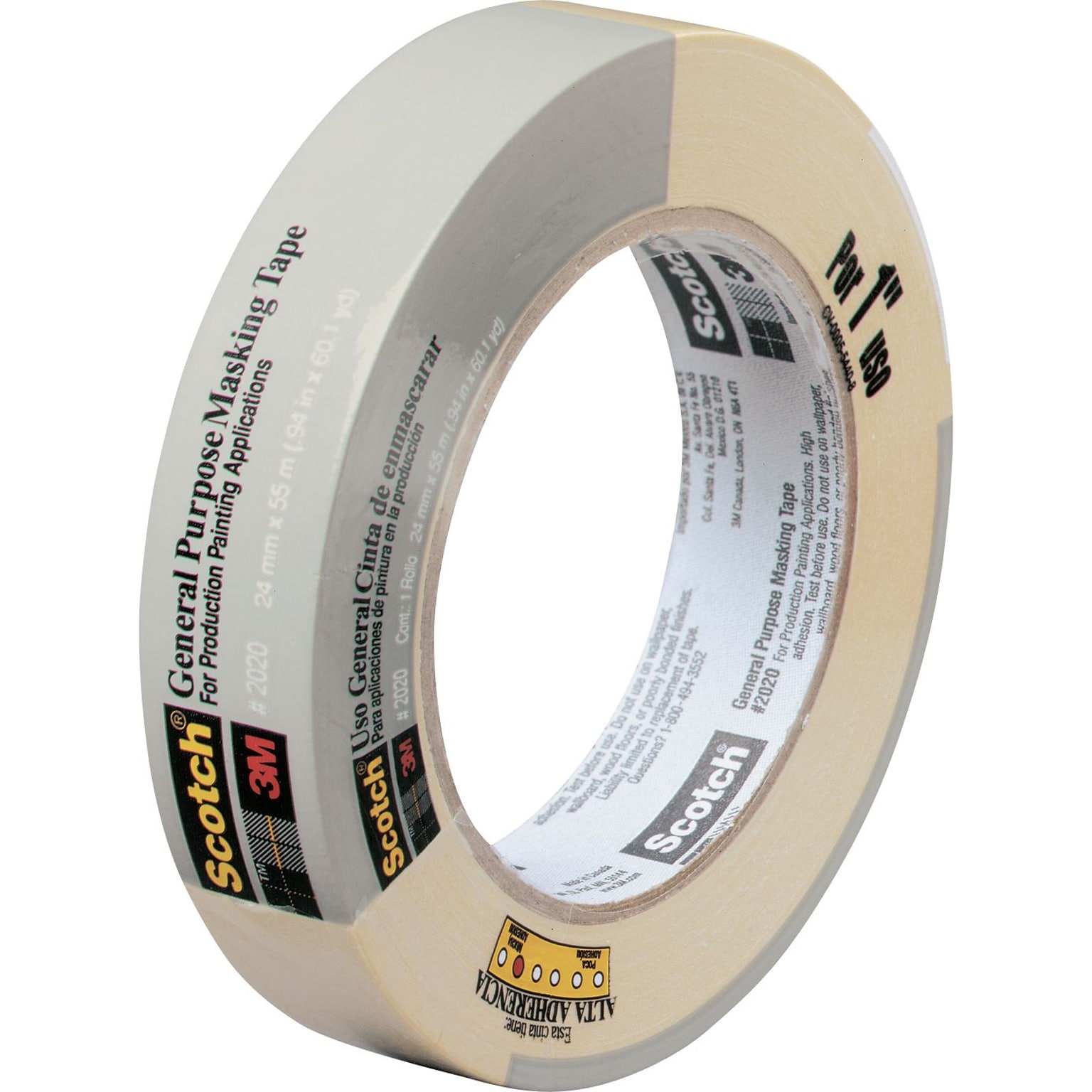 Scotch Commercial-Grade Masking Tape for Production Painting, 0.94 x 60 yds. (2020-24A-BK)