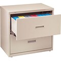 Quill Brand® Lateral File Cabinets; 30 Wide, 2-Drawer, Putty