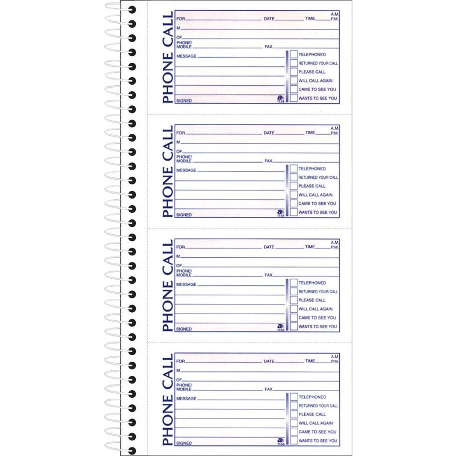 Adams Phone Message Pad, 5.5 x 11, White, 100 Sheets/Pad, 2 Pads/Pack (SC1154-2D)