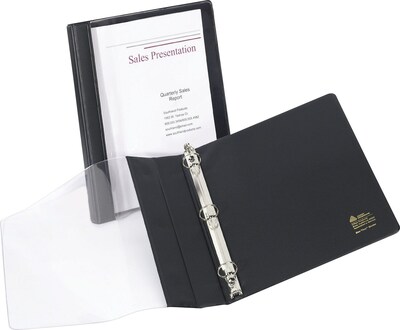 Avery See-Thru Standard 0.5 3-Ring View Binder, Black (10802)