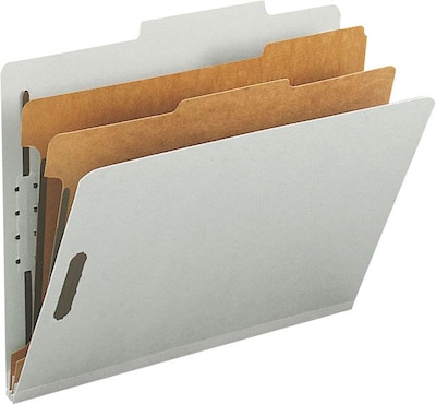 Staples® 60% Recycled Pressboard Classification Folders, 2-Dividers, 2.5 Expansion, Letter Size, Li