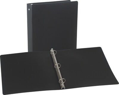 Wilson Jones ACCOHIDE® Round Ring Binder, Black, 220-Sheet Capacity, 1 (Ring Diameter)