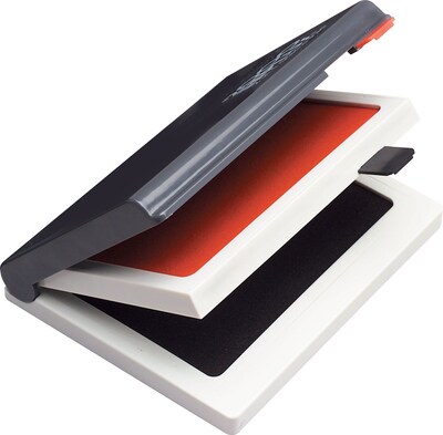 Cosco Two-Color Felt Stamp Pads, Red/Black Ink (090468)