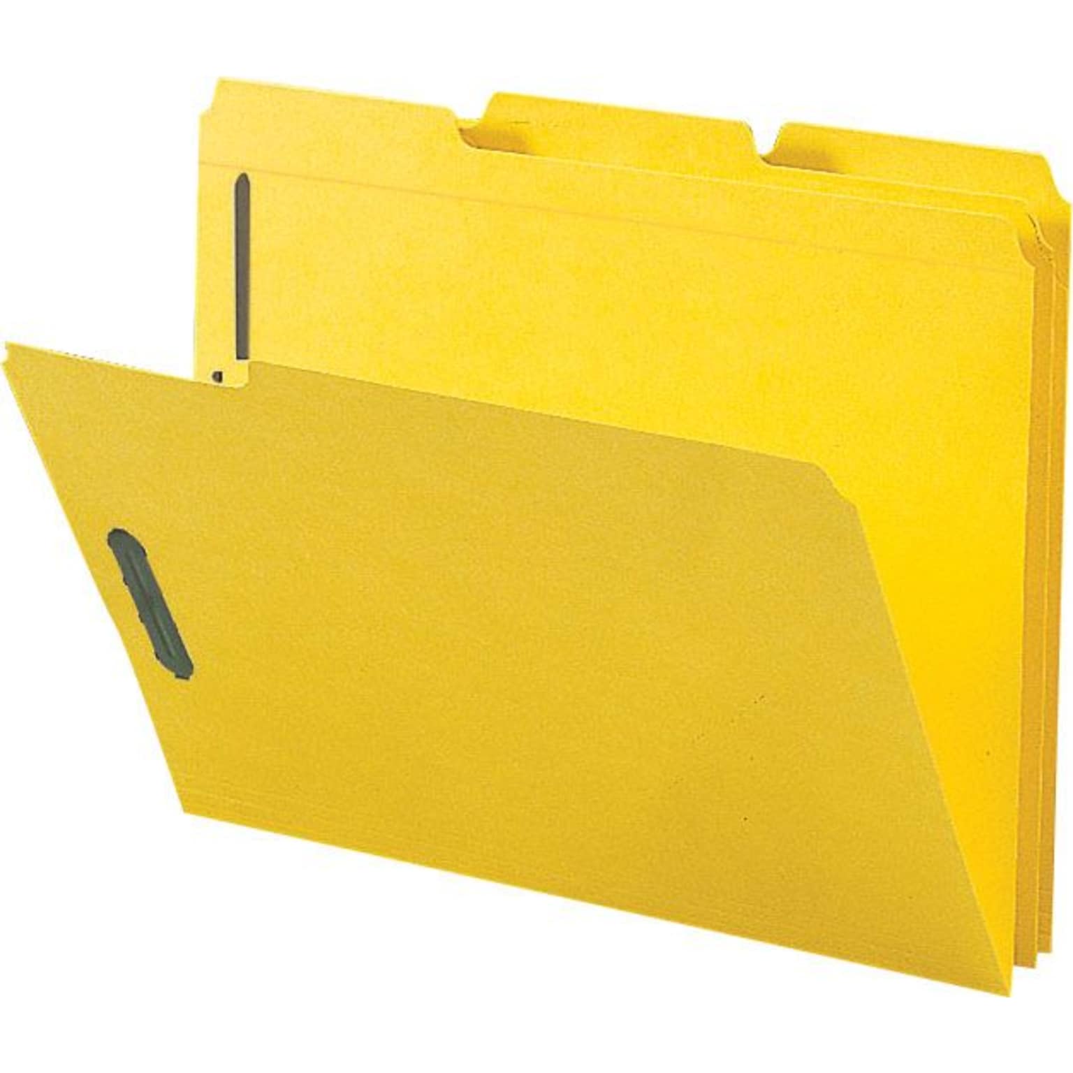 Staples® Reinforced End Tab Classification Folders, 2 Expansion, Letter Size, Yellow, 50/Box (TR18343)