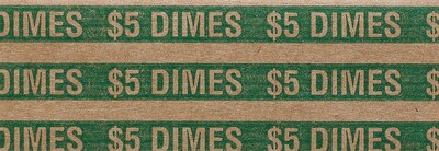 Dimes Coin Wrappers, 20,000/Carton