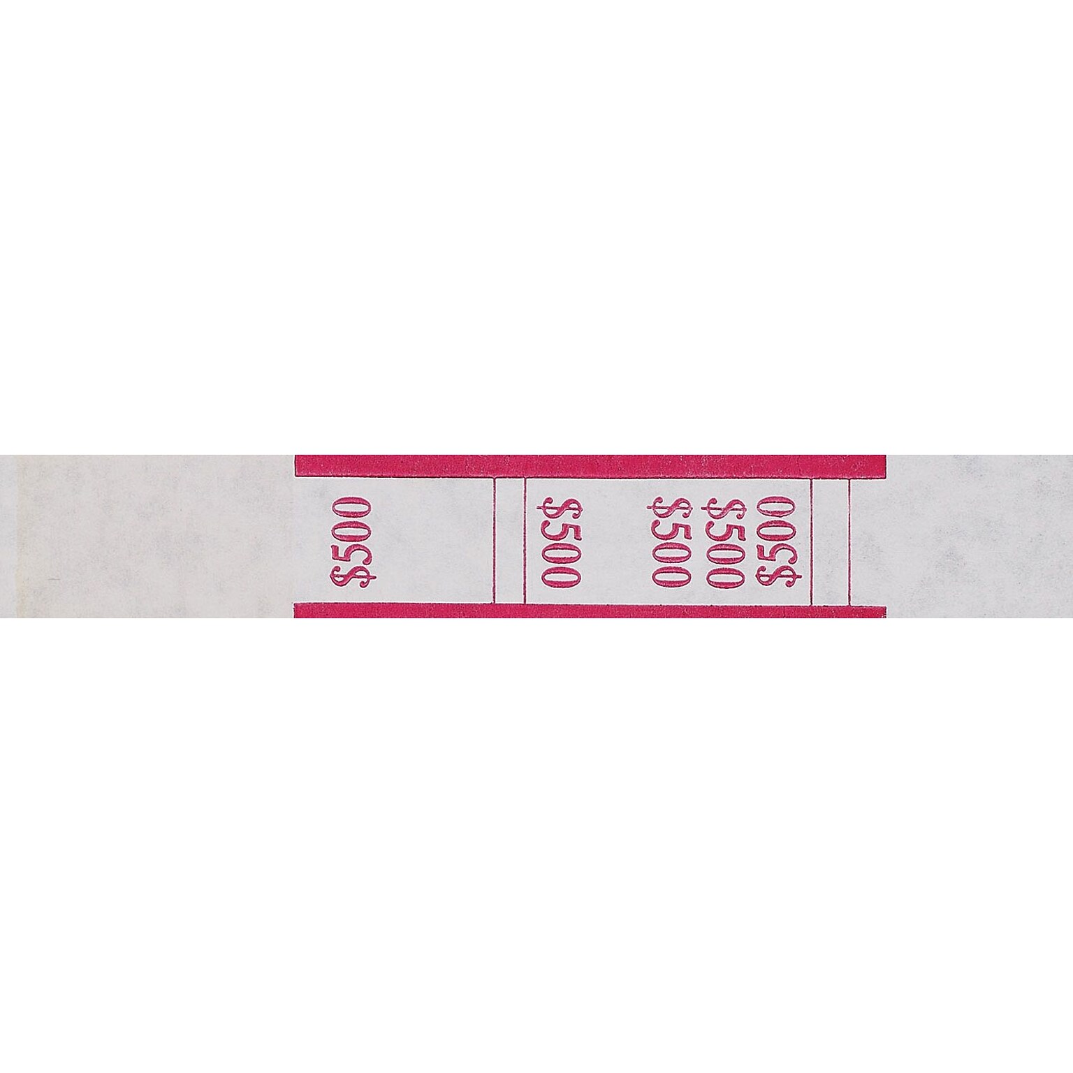 MMF Industries® Currency bands, Red/$500, 20,000/Carton