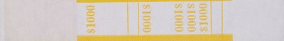 MMF Industries® Currency Bands, Yellow/$1000, 20,000/Carton