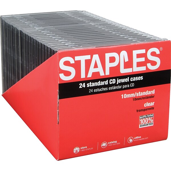 Standard CD Jewel Case, 24/Pack