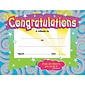 Trend Enterprises "Congratulations" Award Certificates, Assorted Colors, 8 1/2"H x 11"W, 30/Pk